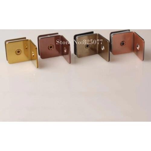 1PCS Bathroom clip glass fitted clip 304 stainless steel glass clamp partition code 90 degree wall to glass fixed HM163