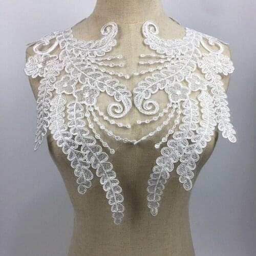 10pair Beautiful Lace Applique Headwear Flower Lady Motif Venise Embroidery Lace Trim Wedding Dress Garment Accessories