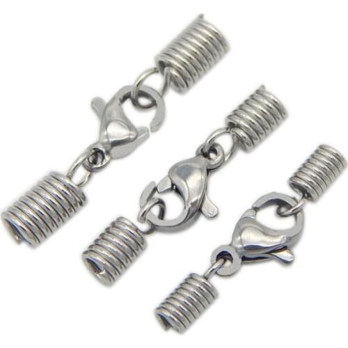 5pcs/set Hole Size 2/2.5/3/3.5/4mm Stainless Steel Clasps with Lobster Clasps Fit Necklace Bracelets Jewelry Marking Findings