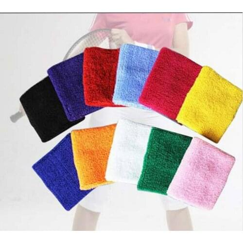 8*8cm Men & Women Sports Sweatband Terry Cloth Wrist Sweat Bands Tennis/Basketball/Badminton Wristband Gym Crossfit Wrist Wraps