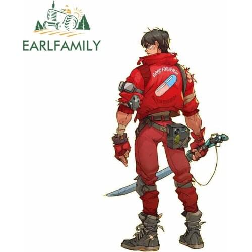EARLFAMILY 13cm for Akira Junichiro Kanada Car Sticker Refrigerator Windshield Decal Personality Motorcycle Bumper Decoration