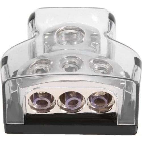 Car Audio T Type Power Supply Distribution 1*0GA In 3*4GA Out Block Splitter Adapters Sockets araba aksesuar