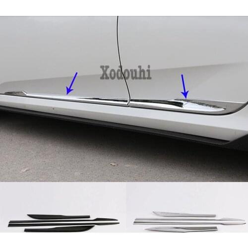 Car Detector Side Door Body Cover Trim Sticker Strips Molding Bumper Frame Parts For Honda Civic 10th Sedan 2019 2020 2021