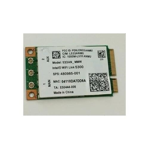 SSEA wireless card for Intel WIFI Link 5300 AGN Mini PCI-E Card Dual Band 2.4/5.0 GHz 450Mbps 802.11a/b/g/n Free shipping
