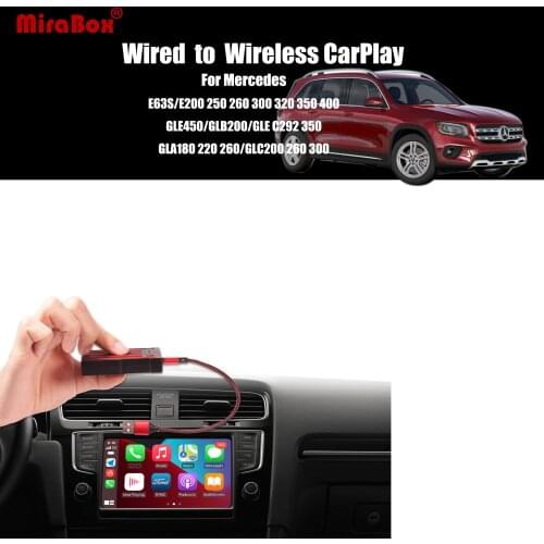 MiraBox Wireless Apple Carplay USB Dongle CarPlay USB Adapter for Mercedes Benz C200/C220/C260/C450/GLA200/GLA45/GLS260/GLS400