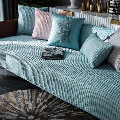 Summer Simple Solid Color Antiskid Latex Sofa Cover For Living Room Cool Fabric Covers For Sofas Home Cushion Cover Pillowcase