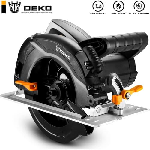 DEKO DKCS1600 Circular Saw Power Tools with Blade, Dust Passage, Auxiliary Handle, High Power and Multi-function Cutting Machine
