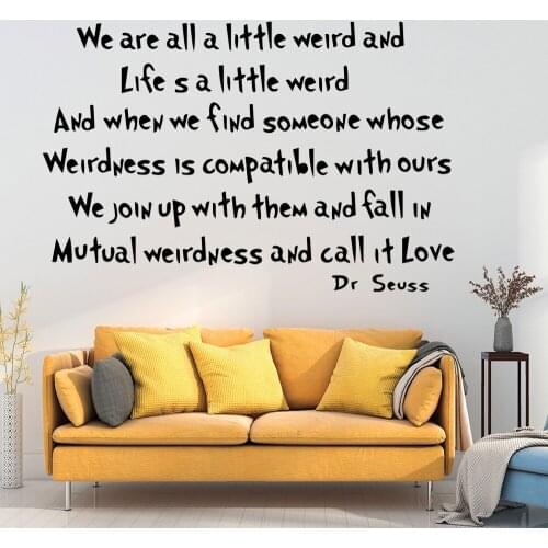Diy quotes Dr.Seuss Wall Sticker Home Decor Decoration For Baby Kids Rooms Decor Removable Decor Wall Decals