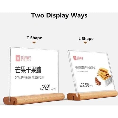 A6 t l Display Double-sided Table Desktop Acrylic Sign Holder Stand Menu Paper Holder Board Frame for Restaurant Hotel