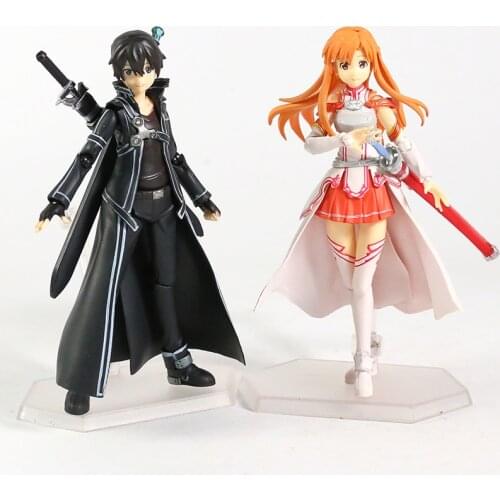Sword Art Online Kirito Kazuto Figma 174 Asuna Figma 178 PVC Action Figure Collectible Model Toy