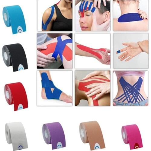 Elastic Tape Kinesiology Athletic Recovery Kneepad Sports Safety Muscle Pain Relief Knee Pads Support Gym Fitness Bandage