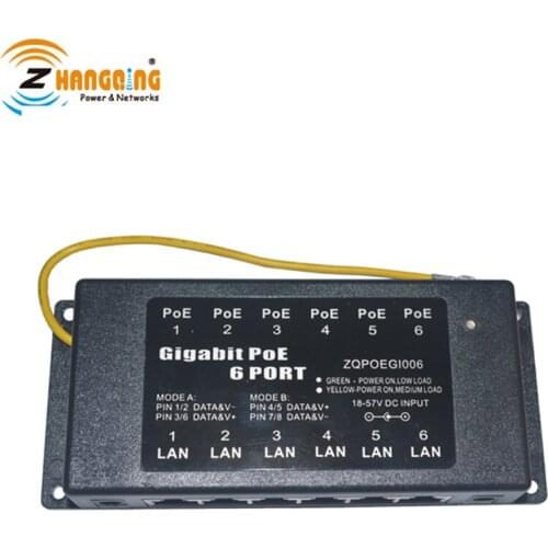Gigabit PoE Injector 48V 24V 802.3af/at PoE Panel Ethernet To Any Switch IP Camera IP Phone
