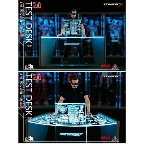 TOYS-BOX 1/6 Iron Man Workshop Scene Test Desk 2.0 Figure Accessory TB038