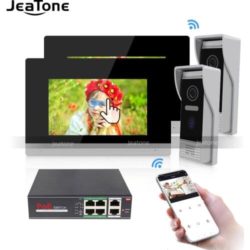 7'' Touch Screen Wireless WIFI IP Video Door Phone Intercom Video Doorbell Villa Access Control System Motion Detection 2 to 2
