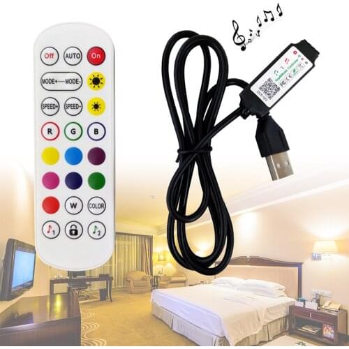5V 24Key Mini Music Controller RGB LED Bluetooth Controller for LED Strip Light