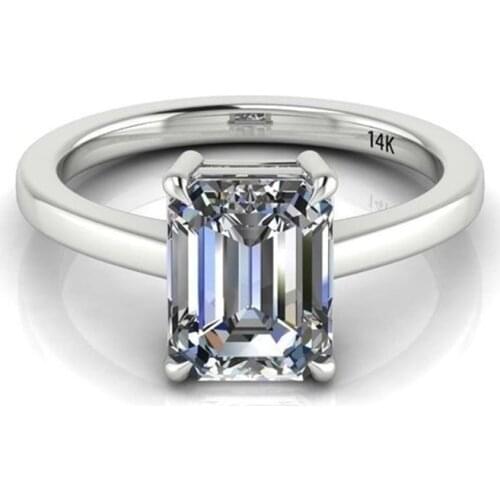 Fashion Women Rings Cubic Crystal Rings For Women Engagement Wedding Bands Girlfriend Birthday Gift Girl Jewelry