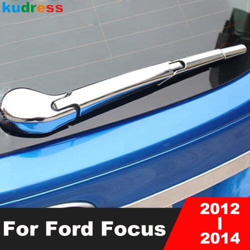 For Ford Focus 2012 2013 2014 MK3 Chrome Trim Rear Window Wipers Cover Trims Car Tail Wiper Strip Exterior Styling