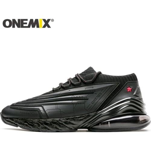 ONEMIX Sneakers For Men Running Shoes For Women Leather Shoes Shock Absorption Cushion Soft Energy Midsole Outdoor jogging shoes