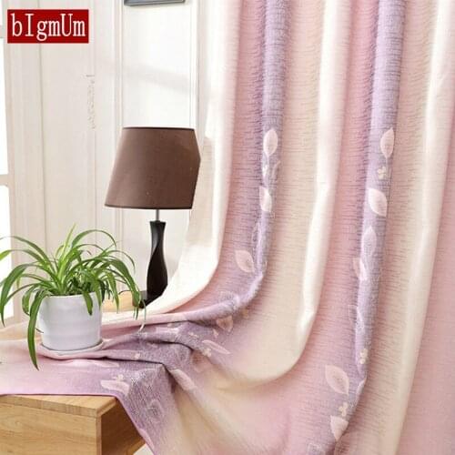 Thickening Sheer Voile Curtains Screens Balcony Leaf Embroidered Curtains For Living Room Bedroom Kitchen Modern Curtains Blinds