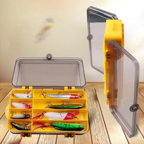 Portable Outdoor Fishing Gear Double-sided Storage Lua bait Box Fishhook Box Fishing Accessories