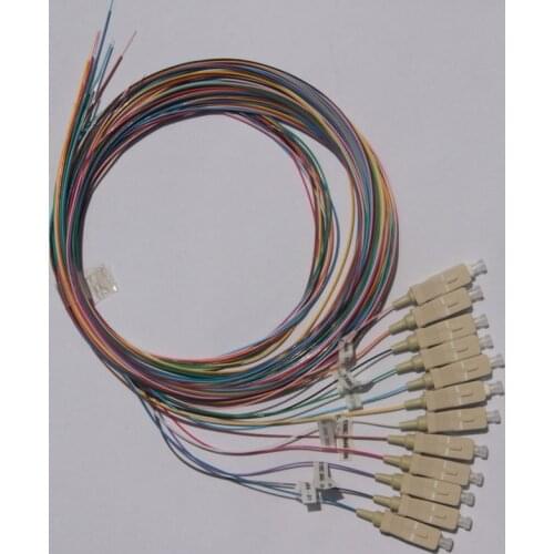 SC MM OM3 12 color 0.9mm pigtails Fiber Optic Patchcord Optical Cable Jumpers