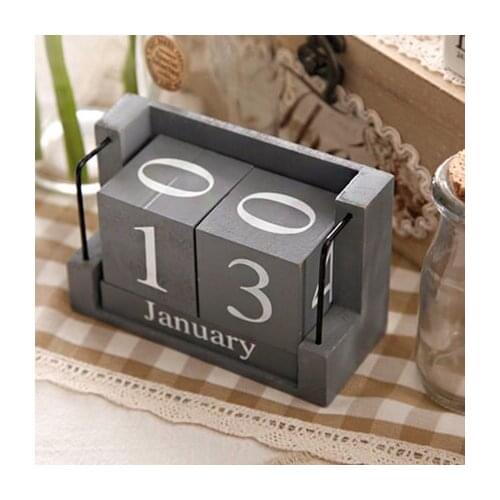 Nordic Modern Home Soft Decorations Bedroom Creative Calendar Ornaments Childrens Room Wooden Small Desk Calendar Furnishings