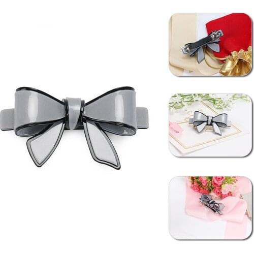 Buena Small Hair Clips Adorned With A Tenderly Bow And A Border Hair Accessories For Women Fashion Girls Hair Barrette
