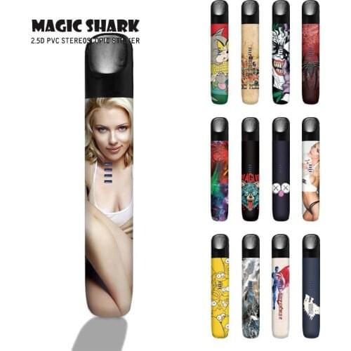 Magic Shark Sexy Lady Cat Piece Painting Joker Winter Coming Smart Cover Case Film Skin Sticker for Relx Essential 5 5th