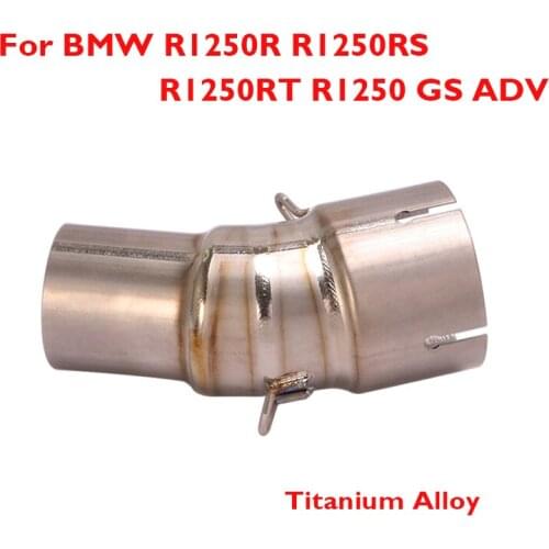Motorcycle Exhaust Pipe Titanium Alloy Connection Link Tube Pipe Slip on 51mm Exhaust for BMW R1250RT R1250R R1250RS GS ADV