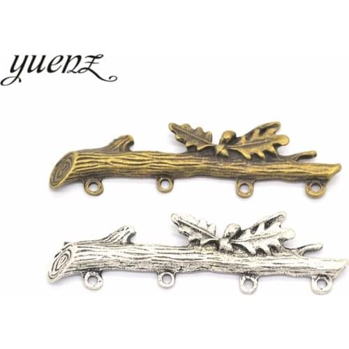 YuenZ 5pcs 3 Colors Antique silver color alloy Metal tree Charms for Jewelry Making Diy Handmade Jewelry 55*15mm Q207