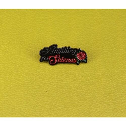 Anything for Selenas enamel pins womens brooch flower badge feminist pin denim jacket for womens shirt clothing accessories
