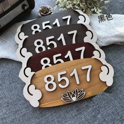 1PCS Apartment Door Number Plate Number Retro Numero Para Casa Grande Hotel Ya Room Villa Home House Custom Floor Numbers