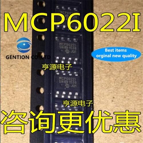 10Pcs MCP6022-I/SN MCP6022 MCP6022I SOP8 in stock 100% new and original
