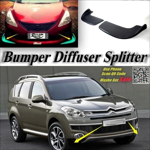 Car Splitter Diffuser Bumper Canard Lip For Citroen C7 / C Crosser Tuning Body Kit / Deflector Car Refit Flap Chin Reduce