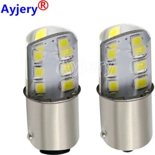 AYJERY 400X 12V 1156 BA15S 2835 12 LEDs 1157 BAY15D 12 SMD Silica gel Auto Lamp Brake Tail Turn Signal lights LED Car light Bulb