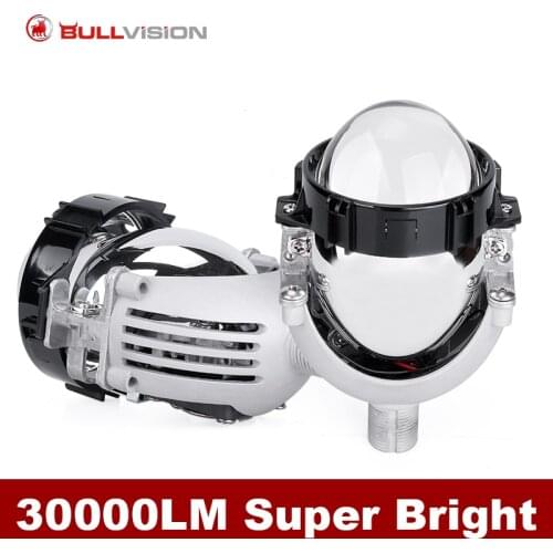Bi LED Projector Lens H4 H7 9005 9006 3.0 inch Lens Headlight Car-styling Retrofit Hi/Lo Beam Lens Accessories 6000K White 100W