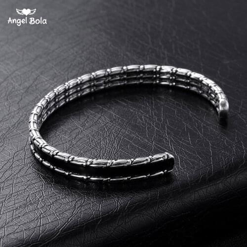 Buddha Bracelets Open Bangle Women Wristbands Girls Family Sweet Encourage Women Gift Man Silver color Engraved