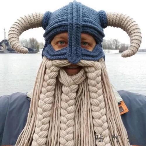 Bull Modelling All hand-woven Viking hats Artificial dwarf hat, 60% cotton, Wrap your head Suitable for hunting Cap