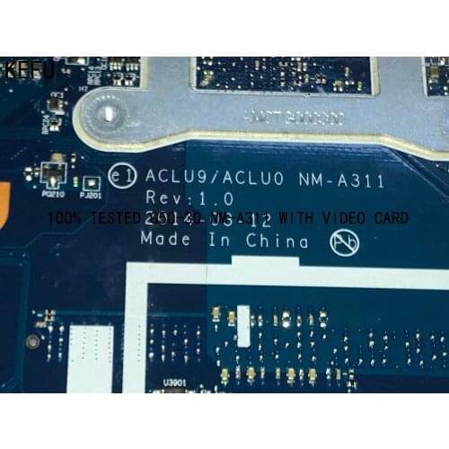 KEFU 100% TESTED , ACLU9/ ACLU0 NM-A311 Laptop motherboard for Lenovo G50-30 MAINBOARD ONBOARD N2840 CPU GT820M(NEW ITEM)