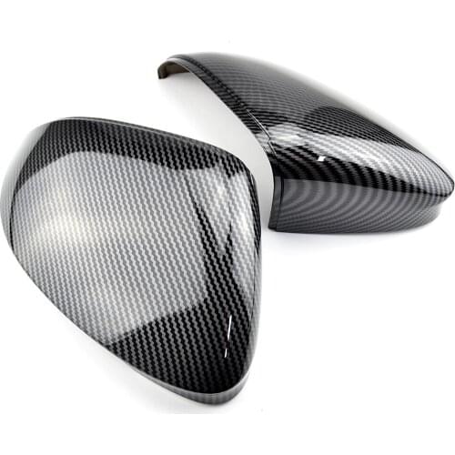 ABS Carbon black mirror cover car rearview side mirror caps 1:1 Replacement For VW Volkswagen Golf 8 MK8 GTE GTD GTI R-line New