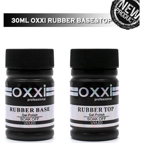 OXXI 30ml Rubber Base and Top Manicure Thick Nail Base Coat UV Led Gel Nail Polish for Nail Art Soak off Lasting Nails Primer