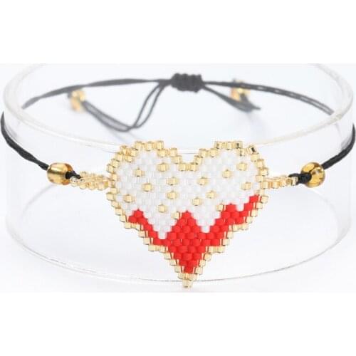 Miyuki Classic Popular Heart-shaped Braided Bracelet