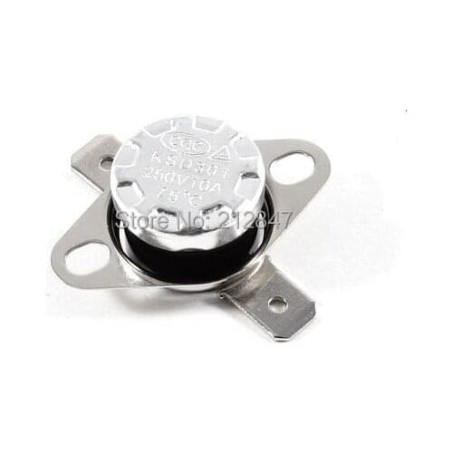 KSD301 AC 250V 10A 75C Celsius NC Temperature Control Switch Thermostat