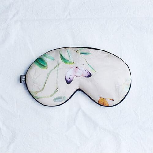 Sleeping Mask Mulberry Silk Bamboo Shadow Butterfly Eyes Mask Soft Breathable Blindfold Headband Eyepatch Night Mask For Rest
