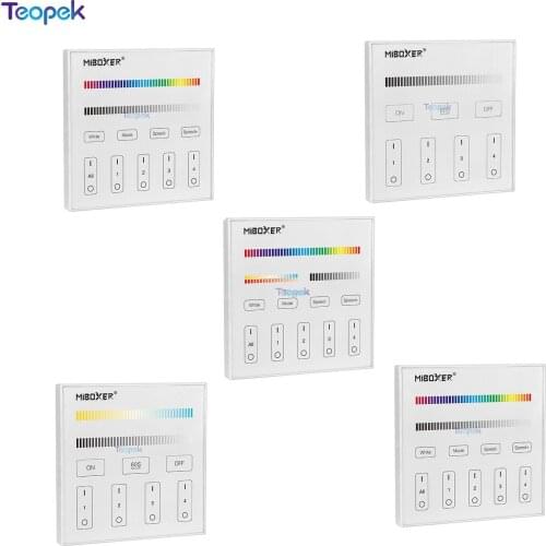 MiBoxer DMX512 Master 4 Zone Touch Panel Led Controller 2.4G RF AC100-240V X1 X2 X3 X4 X5 For RGBW RGB CCT DIM LED Bulb Strip