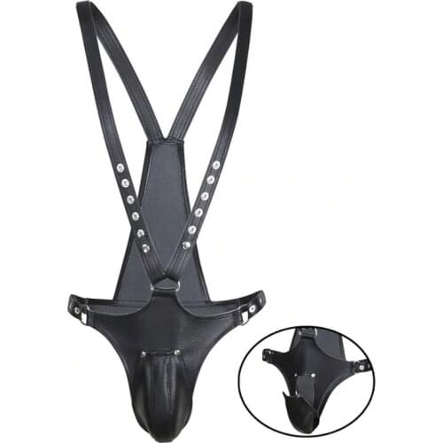 Mens Chastity Pants Harness Restraint Strap On BDSM Bondage Belt Sex Toys Adult Games Flirting Product for Man