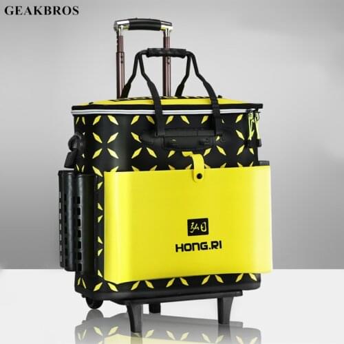 Thicken Fishing Tackle Bucket Waterproof Fishing Box Storage Durable Hard Shell Large Capacity Tool Organizer Carrying Bag