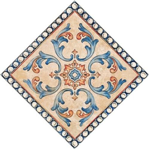 10Pcs Kitchen Bathroom Self-adhesive PVC Waterproof Floor Tile Diagonal Sticker