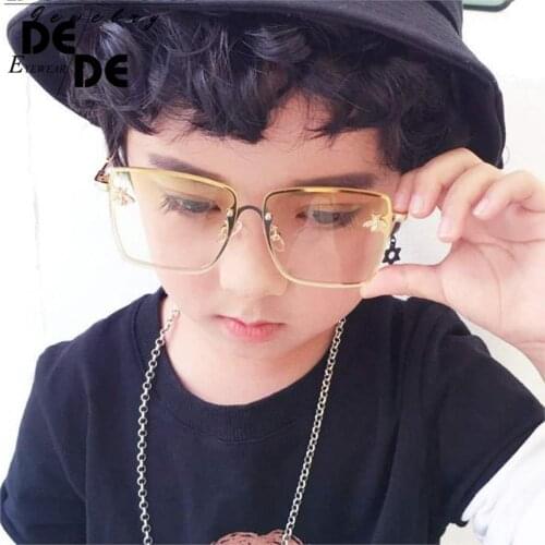2019 square sunglasses fashion infant boys girls kids sun glasses NEW wholesale children glasses plastic golden bee eyewear