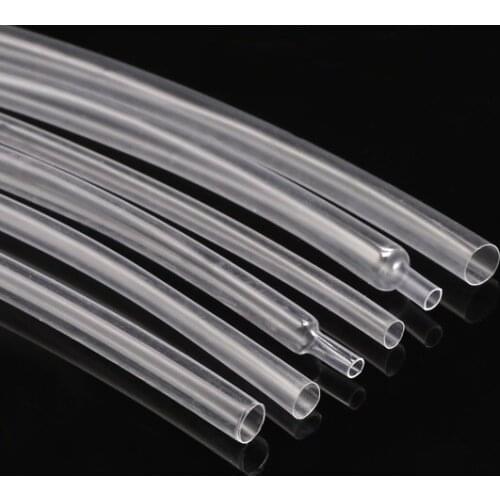 Diameter 0.8mm ~ 15mm Super Thin Wall Flexible Earphone Line Heat Shrinkage Tube Cover Professional Audio Wire Sleeve Wrap Clear